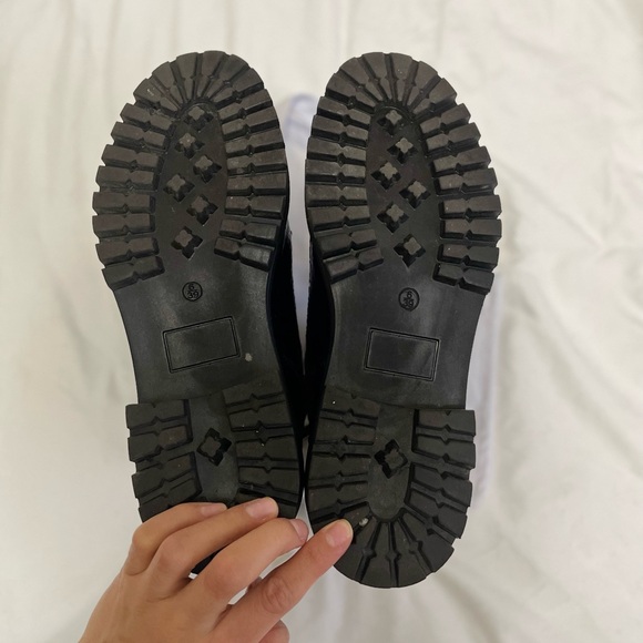 Rule London Leather Chunky Lace Up Boots Size 8 - Picture 10 of 11